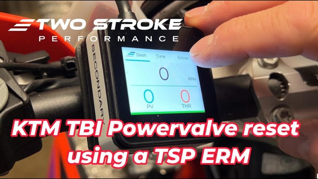 KTM TBI Powervalve reset using a TSP ERM